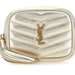 NWOT YSL BABY LOU GOLD MONOGRAM CAMERA BAG